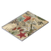 Kat bloemcollagepatroon – Schattig artistiek ontwe Notitieboek (Linkerzijde)