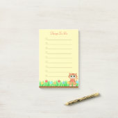 Kat. Bloemen en gepersonaliseerde taken Post-it® Notes (Op bureau)