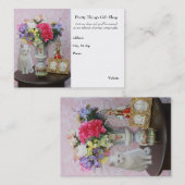  kat/bloemen/Gift Shop Visitekaartje (Voorkant / Achterkant)