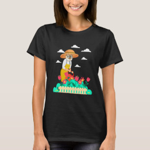 Kat Bloemist Vrouwen Tuinier Bloemist Tuinieren T-shirt