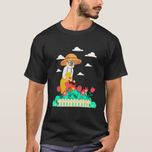 Kat Bloemist Vrouwen Tuinierder Bloemist Tuinieren T-shirt