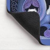 Kat Blue Carriage Winter Snowy Owl White Deer Cute Muismat (Hoek)