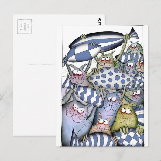 kat blues briefkaart (Voorkant / Achterkant)