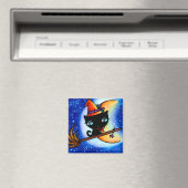 Kat Bobbin Rides de Melkweg Kattenmagneet Magneet (Insitu (Vaatwasser))