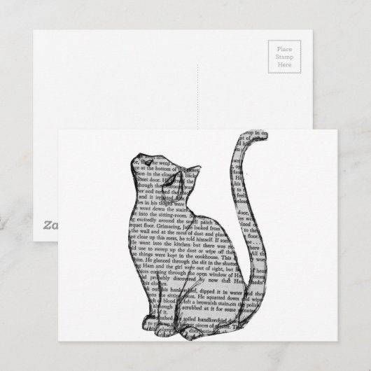 Kat Boek Briefkaart (Voorkant / Achterkant)