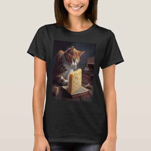 Kat Boek Kaas T-shirt (Voorkant)