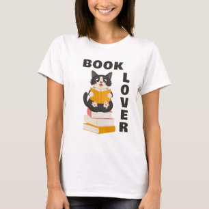 Kat Boek Liefhebber Terug naar School Schattige Ca T-shirt