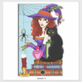 Kat Boeken Heksendrankjes Sticker (Vel)