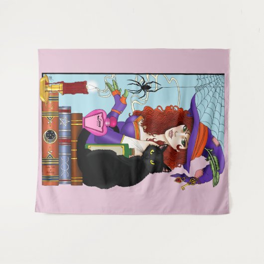 Kat Boeken Heksendrankjes Wandkleed (Voorkant (horizontaal))