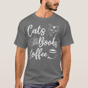 Kat Boeken Koffie I Boek Lover Bookworm Kat Lover T-shirt