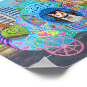 Kat Boekmobiel Bibliotheek Guinee Pig Pony Uil Mui Poster (Hoek)