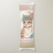 Kat Boho DBLsided pastel God houdt van elke1 douan Lichaamskussen (Voorkant Verticaal)