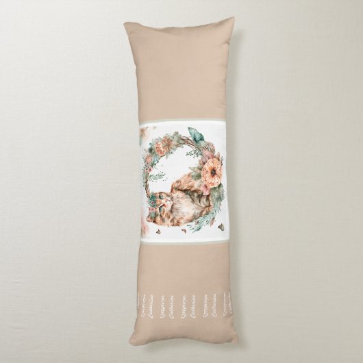 Kat Boho DBLsided pastel God houdt van elke1 douan Lichaamskussen (Achterkant (Verticaal))