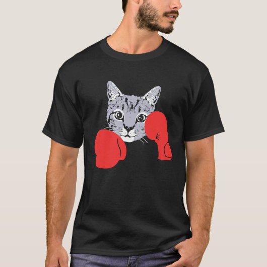 Kat Bokser Dier Kat Kitten Boksen T-shirt (Voorkant)