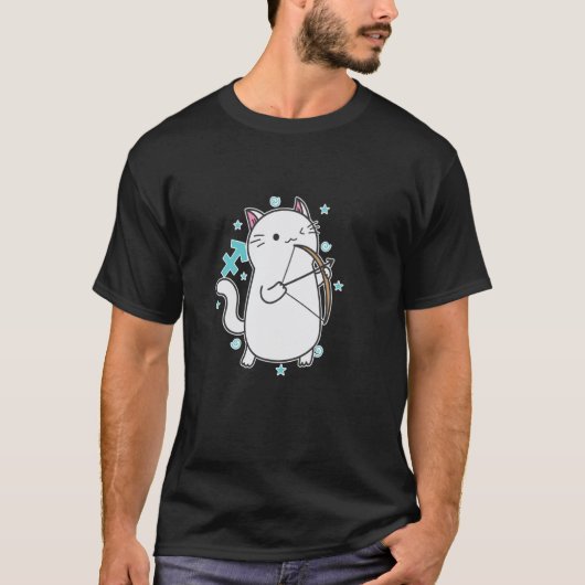 Kat Boogschutter Sterrenbeeld T-shirt (Voorkant)