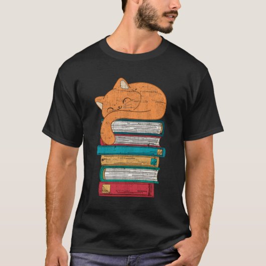 Kat Book Reading T-shirt (Voorkant)