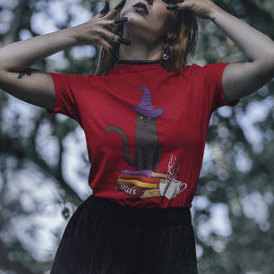 Kat Books Potion and Spells Halloween Personalized T-shirt