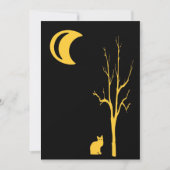 Kat, boom en maan Halloween Kaart (Voorkant)