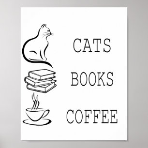 Kat Boost Koffie voor lezers die van koffie houden Poster