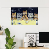 Kat bordvergadering, Louis Wain Poster (Thuiskantoor)