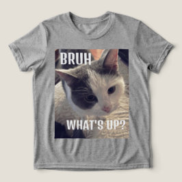 Kat borstel wat er aan de hand is Tri-Blend shirt
