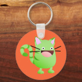 Kat Bounce Green Sleutelhanger (Voorkant)