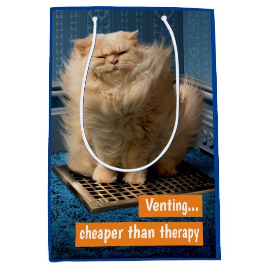 Kat boven gort medium cadeauzakje (Voorkant)