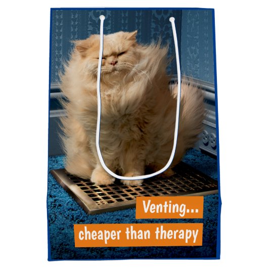 Kat boven gort medium cadeauzakje (Achterkant)