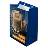 Kat boven gort medium cadeauzakje (Achterkant Gekanteld)