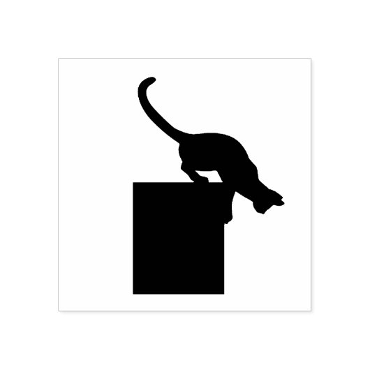 Kat boven- of onderdruk rubberen stempel (Afrduk)