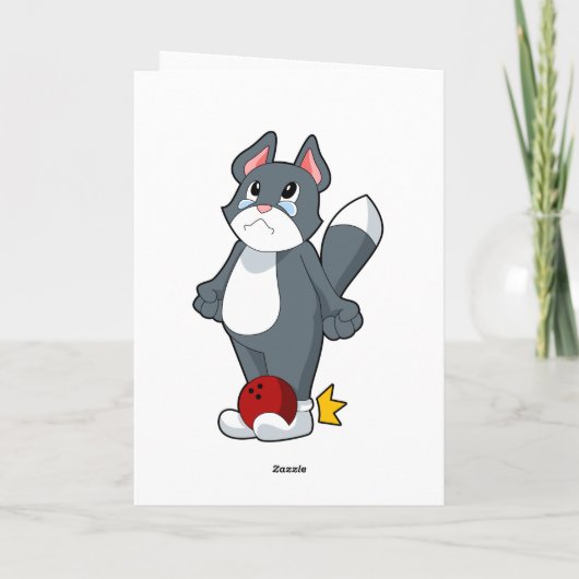 Kat Bowling Bowling bal Kaart (Achterkant)