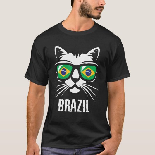 Kat Brazilië - vlag 1 T-shirt (Voorkant)