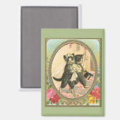 Kat Bride en Groom Wedding Day Magneet (Voorkant / Achterkant)