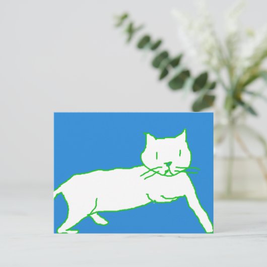 Kat briefkaart (Staand voorkant)