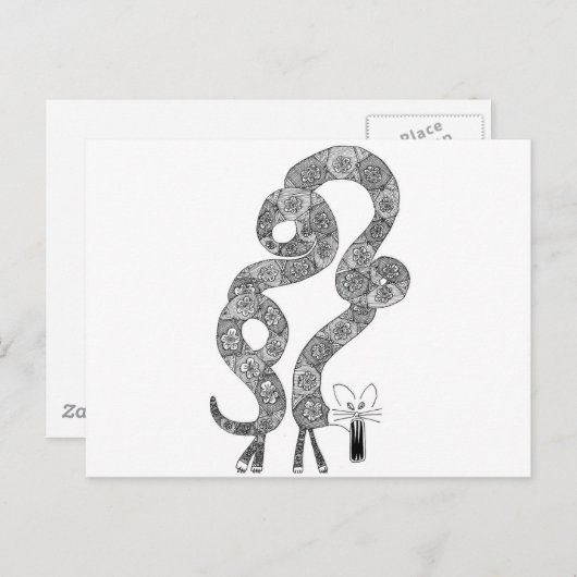 kat briefkaart (Voorkant / Achterkant)