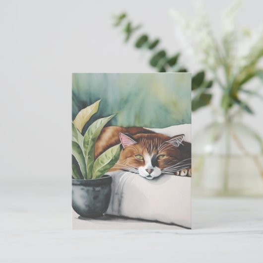 kat briefkaart (Staand voorkant)