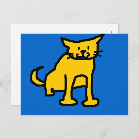 Kat briefkaart (Voorkant / Achterkant)