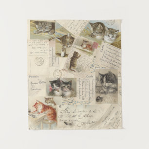  kat Briefkaart Franse Kittens Tapestry Wandkleed