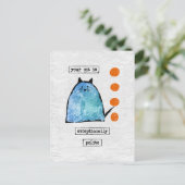 Kat-Briefkaart - Funny Cat Exception Polite Briefkaart (Staand voorkant)
