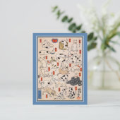 Kat Briefkaart: Katten door Utagawa Kuniyoshi Briefkaart (Staand voorkant)