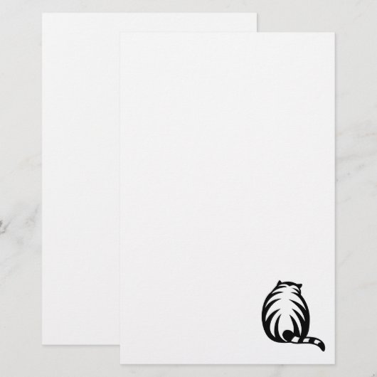 Kat briefpapier op maat schrijfpapier met kitten (Voorkant / Achterkant)