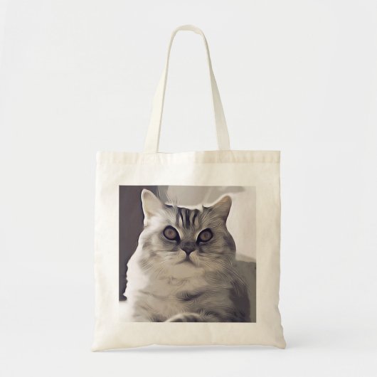 Kat, Brits kort haar, Feline Tote Bag (Voorkant)
