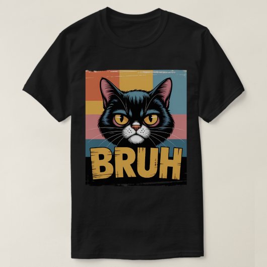Kat Bruh 🐱 – Grappige & Herkenbare Kat Meme Ontwe T-shirt (Design voorkant)