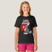 Kat Bruid Hart Trouwen T-shirt (Voorkant volledig)