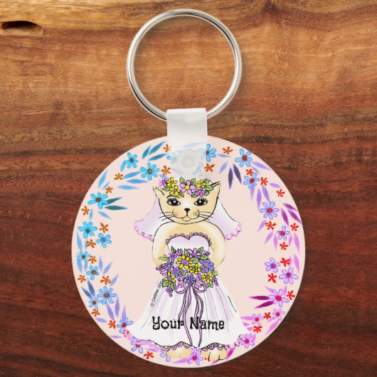 Kat Bruid Sleutelhanger (Voorkant)