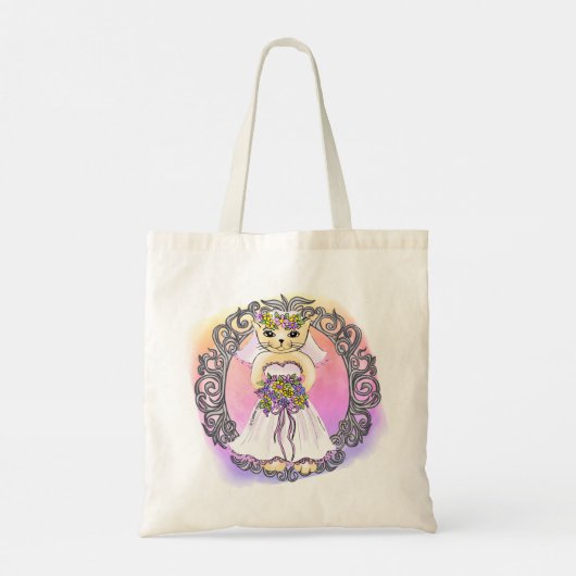 Kat Bruid Tote Bag (Achterkant)