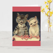  kat bruiloft Wenskaart Kaart (Gele Bloem)