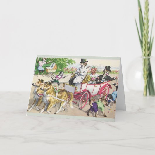 kat bruiloft Wenskaart Kaart (Voorkant)