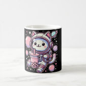 Kat Bubble Boba Thee In De Ruimte Astronaut Anime Koffiemok (Center)