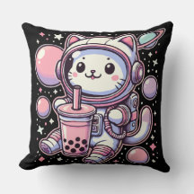Kat Bubble Boba Thee In De Ruimte Astronaut Anime